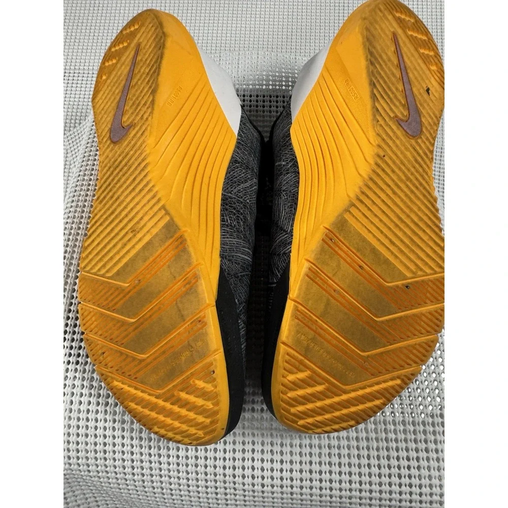 Nike Metcon 6 AMP Womens 7 Training CrossFit Shoes Gray Orange AO2982-081